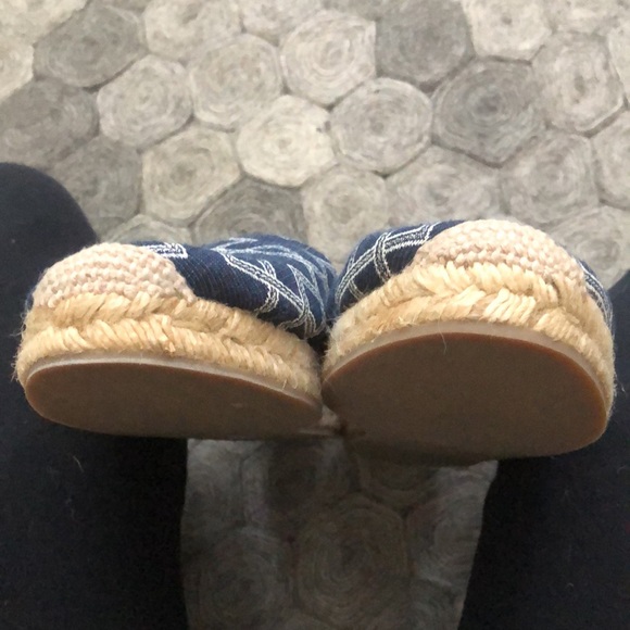 MyMu Blue White Canvas Espadrilles Flats Slip On Shoes NWOT Women's Sz 40 M - Picture 5 of 9